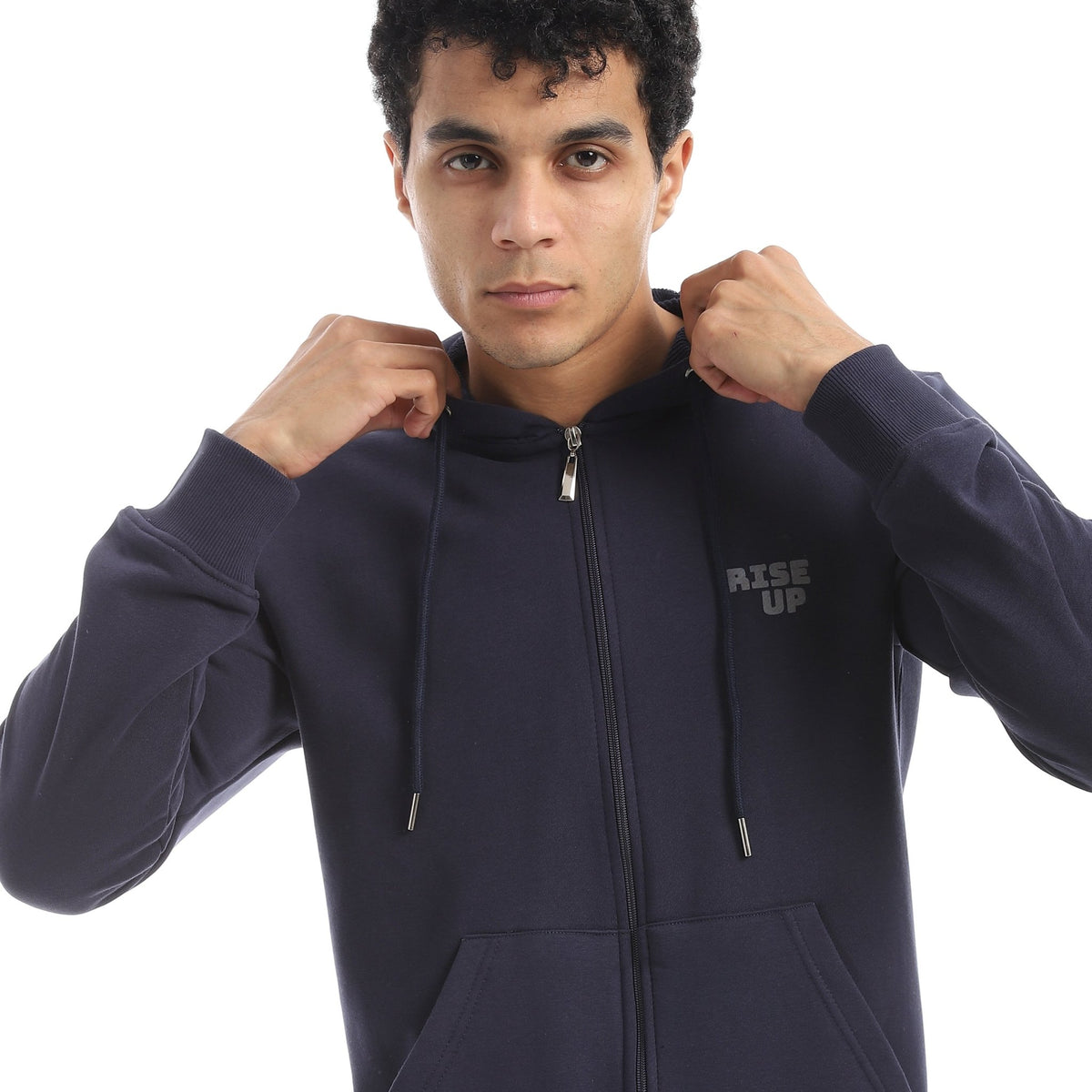 Men’s Full Zip Sweatshirt Red Cotoon - Red Cotton