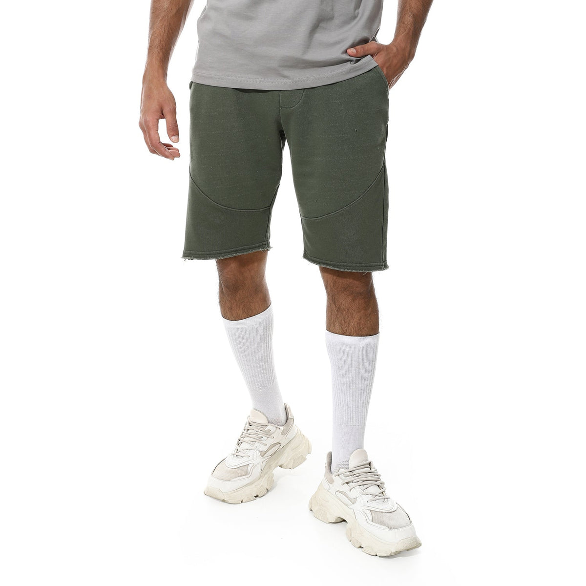 Men’s Garment-Dyed Cotton Shorts - Red Cotton