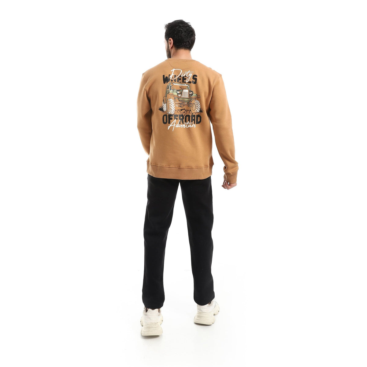 Men's Graphic Sweatshirt & Jogger Set - Red Cotton