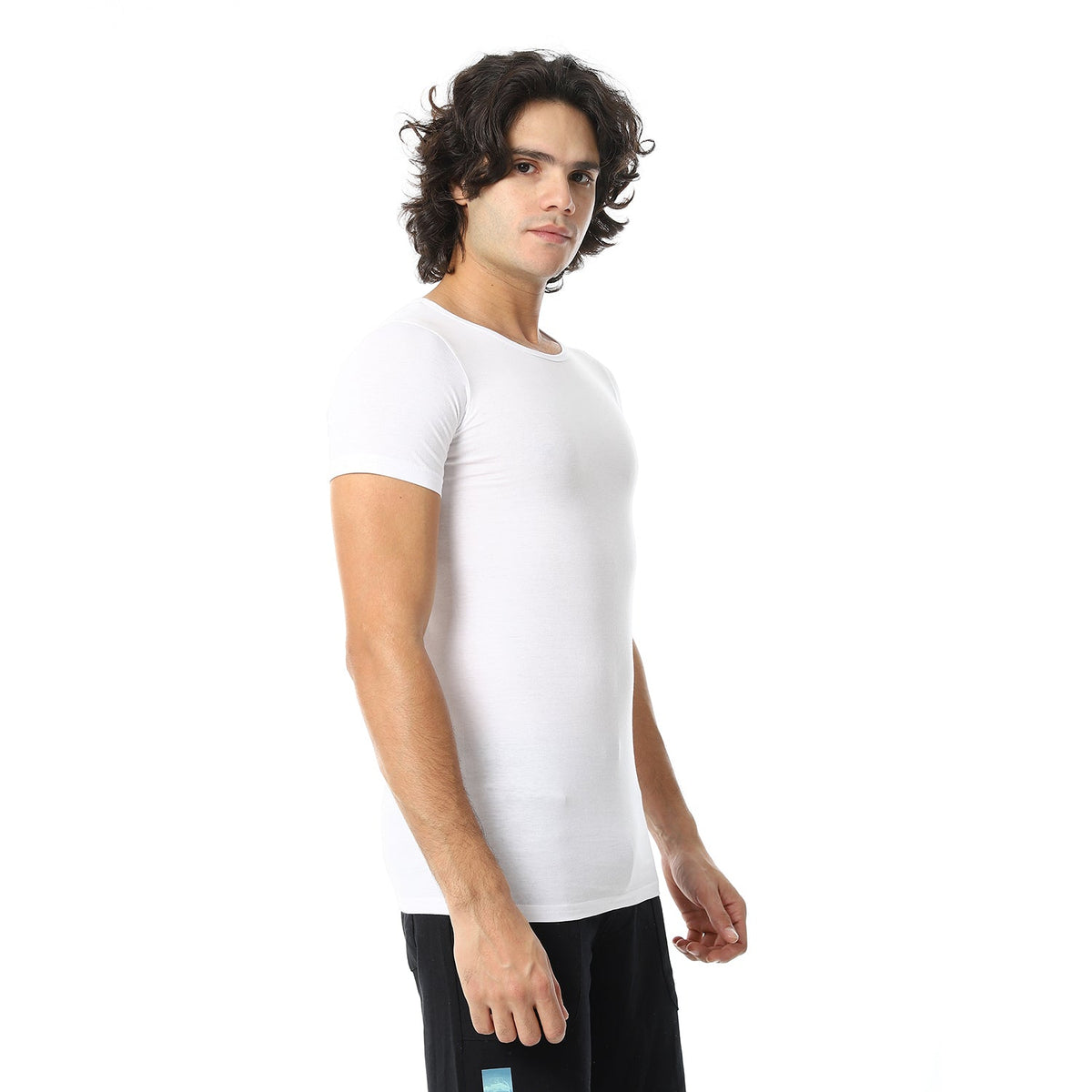 Mens Half Sleeve Combed 3 Pcs - White - Red Cotton
