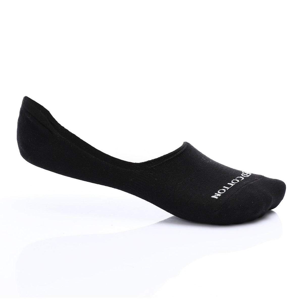 Men's No Show Socks -Black - Red Cotton