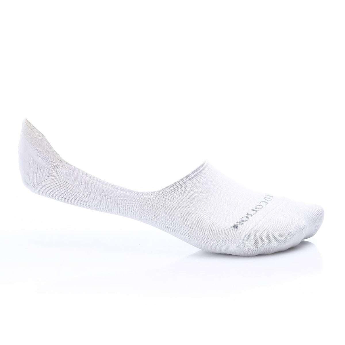 Men's No Show Socks -White - Red Cotton