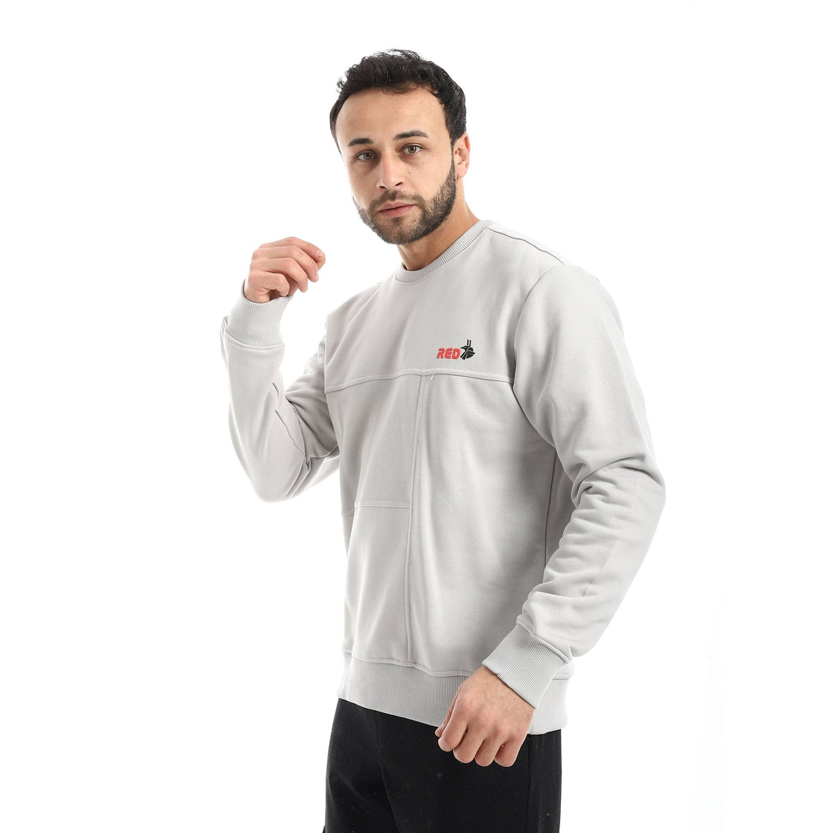 Men’s Premium Crewneck Sweatshirt - Red Cotton