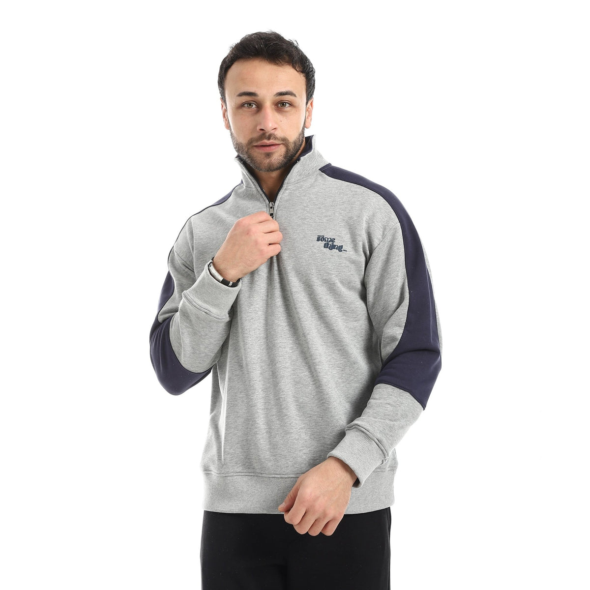 Men’s Quarter-Zip Hoodie - Red Cotton