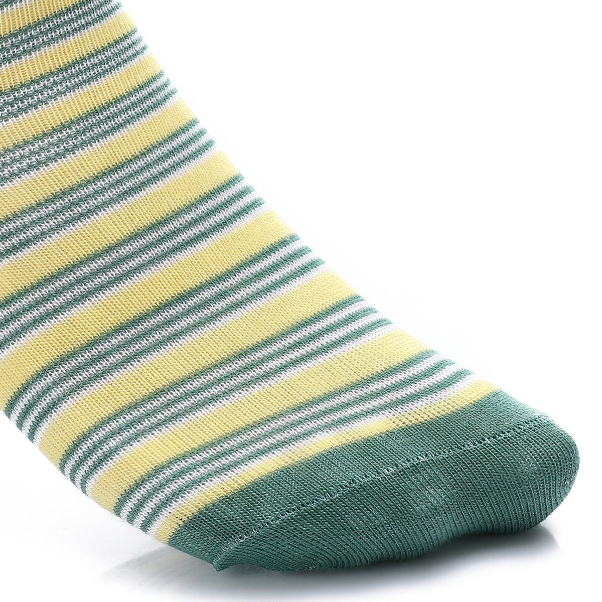 Premium Green Ribbed Socks: Soft & Durable - Red Cotton