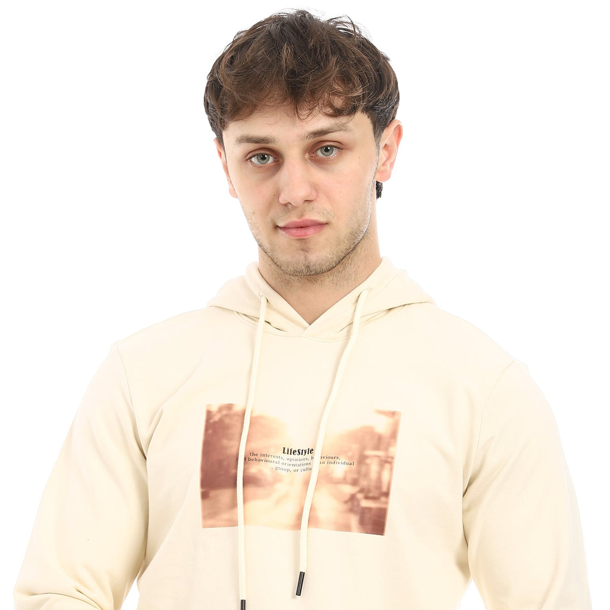 Red Cotton Hoodie With Printed - Off White - Red Cotton