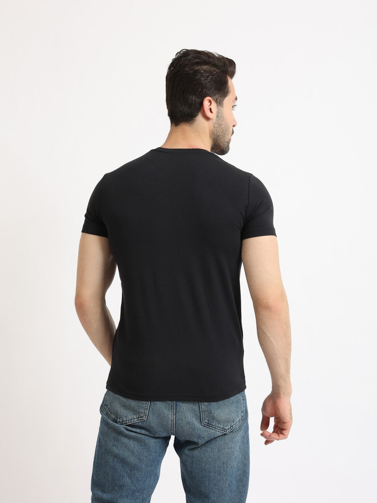 Short Sleeves Undershirt For Men Requral Fit - Red Cotton