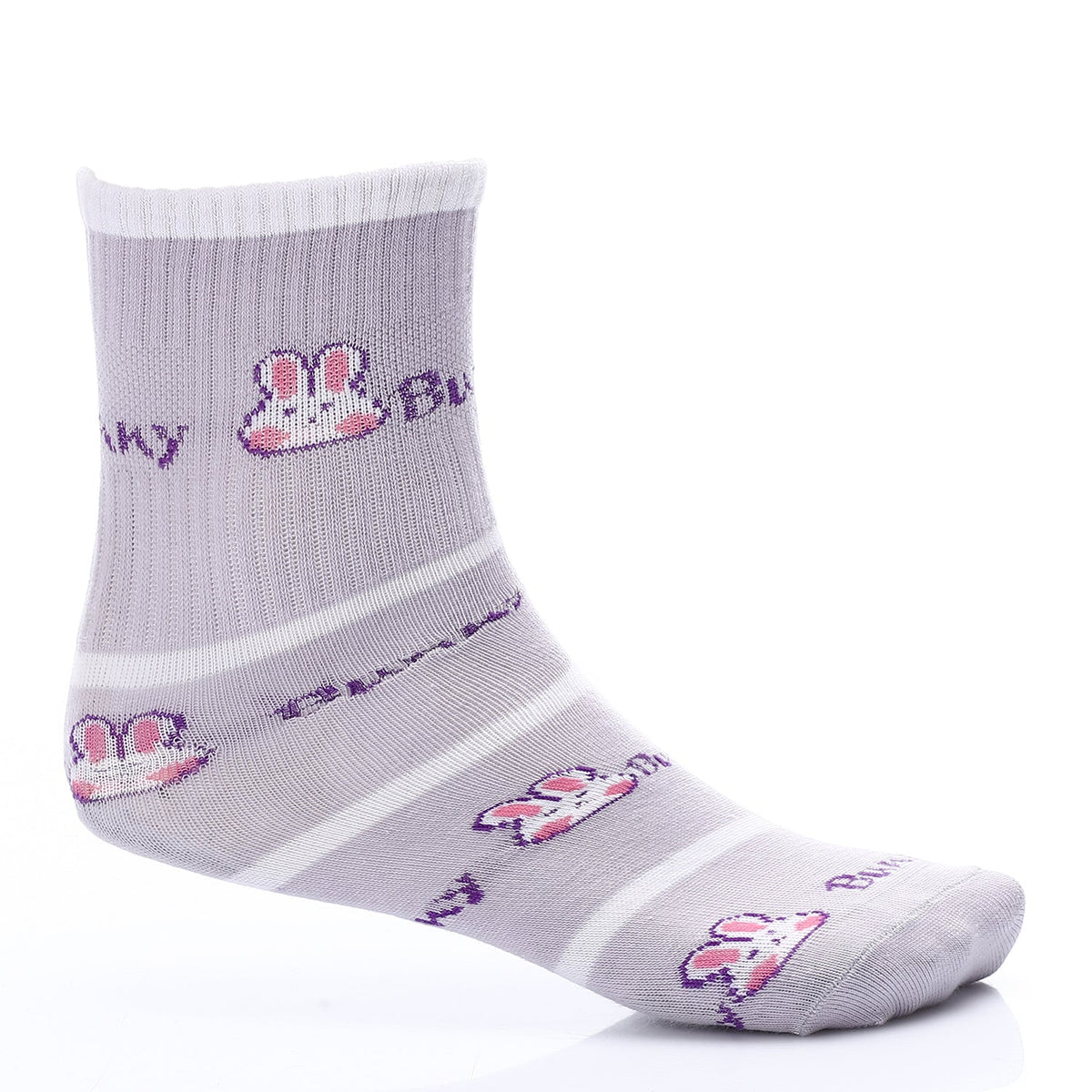 Socks For Girl - Simple, Elegant - Purple - Red Cotton