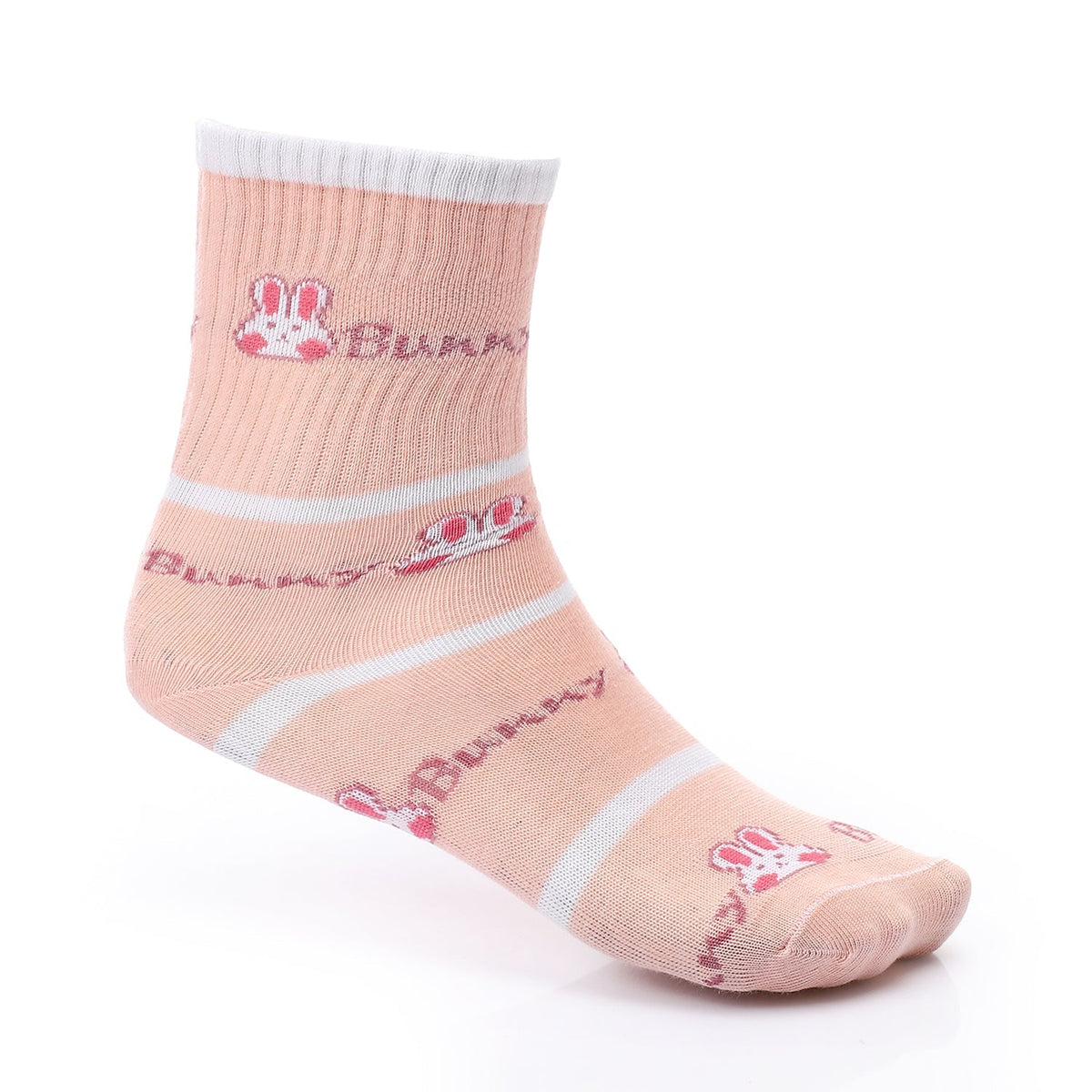 Socks For Girl - Simple, Elegant - Rose - Red Cotton