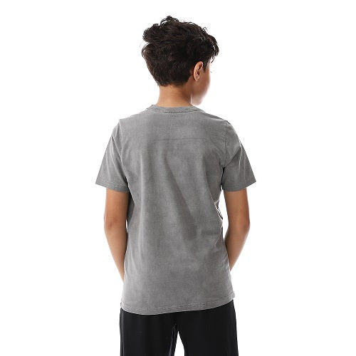 Boy's Summer Pajama Pants and Half Sleeves-grey