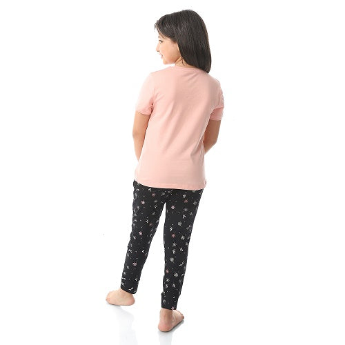 Cute Girls' Cotton Pajama Set Soft & Comfy for Bedtime-simon
