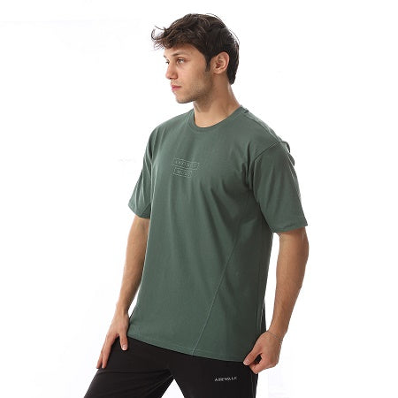 Men's Cotton T-Shirt - Casual And Comfortable-dark green