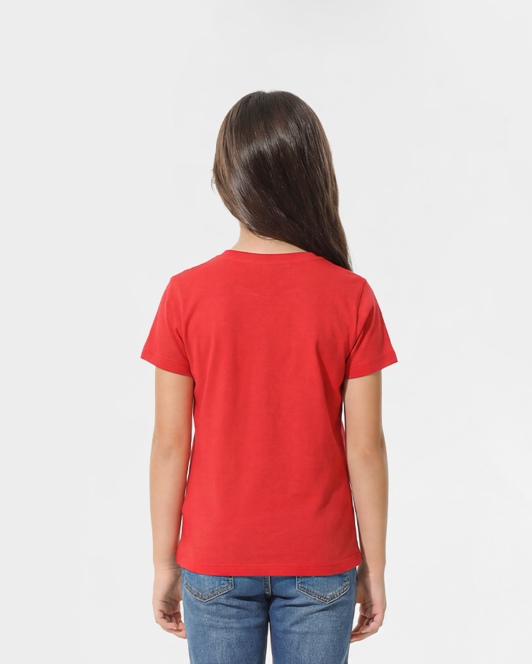 Girls' "Floral Frame" Cotton Active Tee