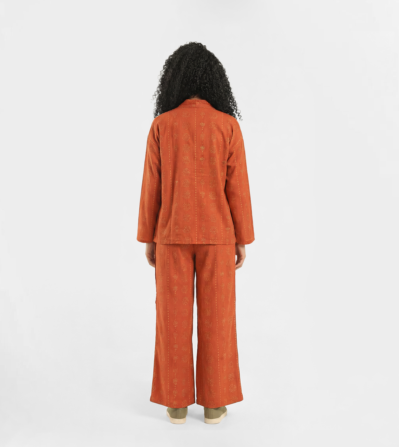 Women’s Set Belted Kimono Top & Wide-Leg Pants