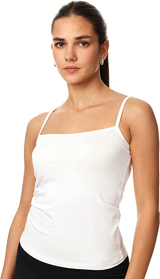 Women Tank Top Spaghetti Strap - Red Cotton