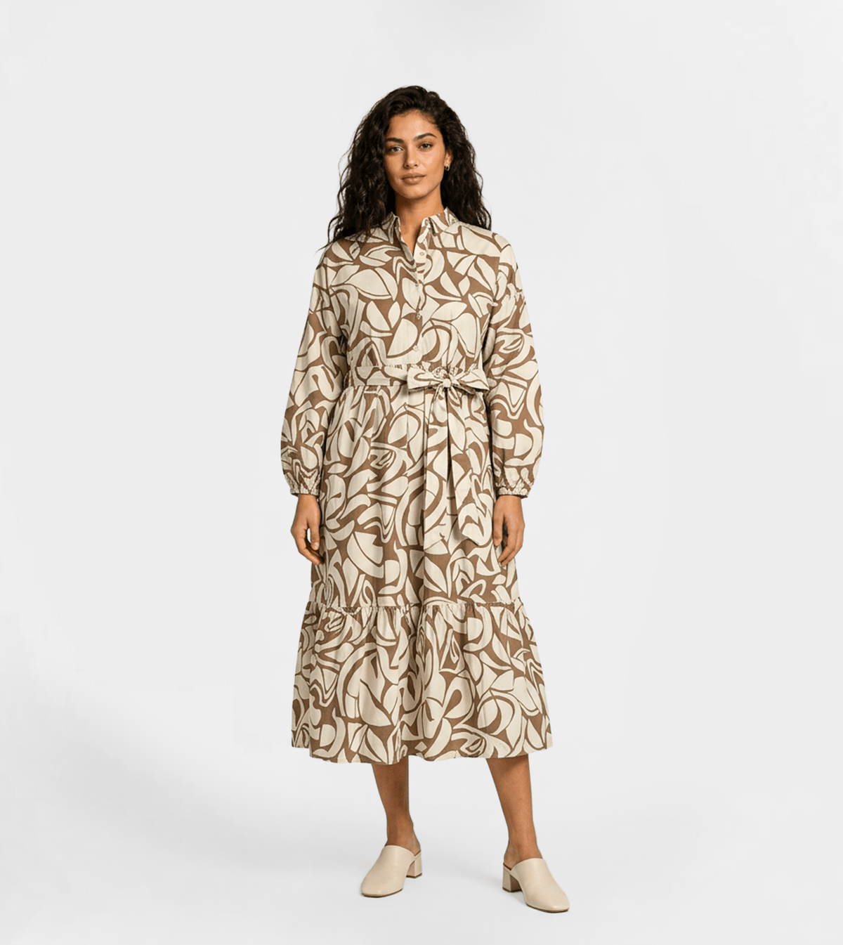 Women Viscose Shirt Dress - Red Cotton
