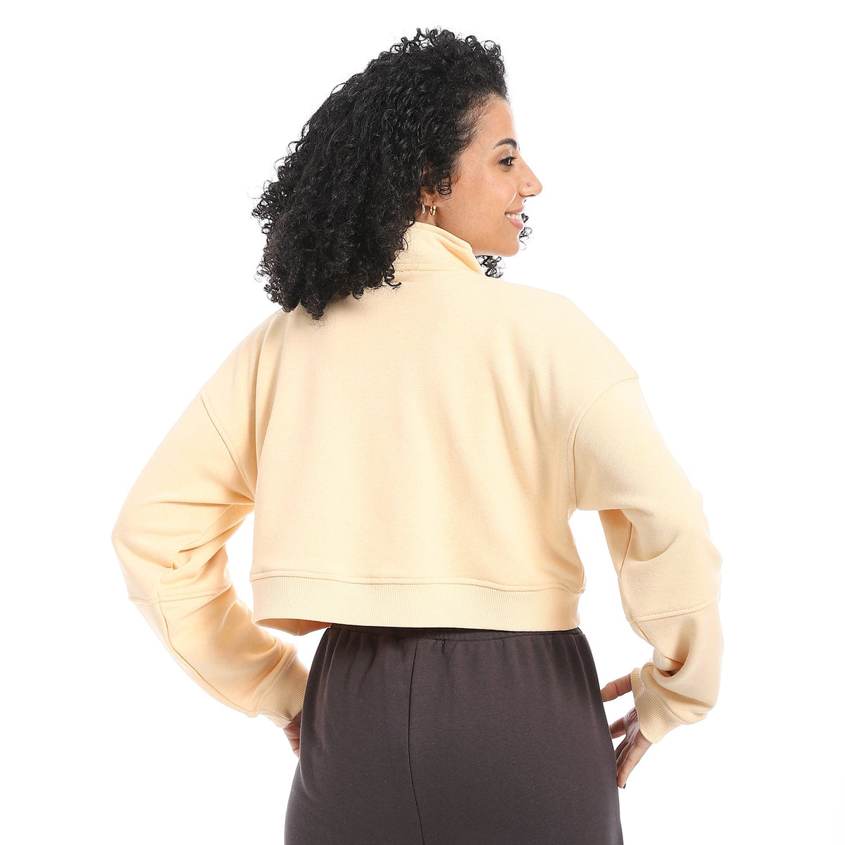 Women's Autumn Quarter Zipper Sweatshirt - Simon - Red Cotton