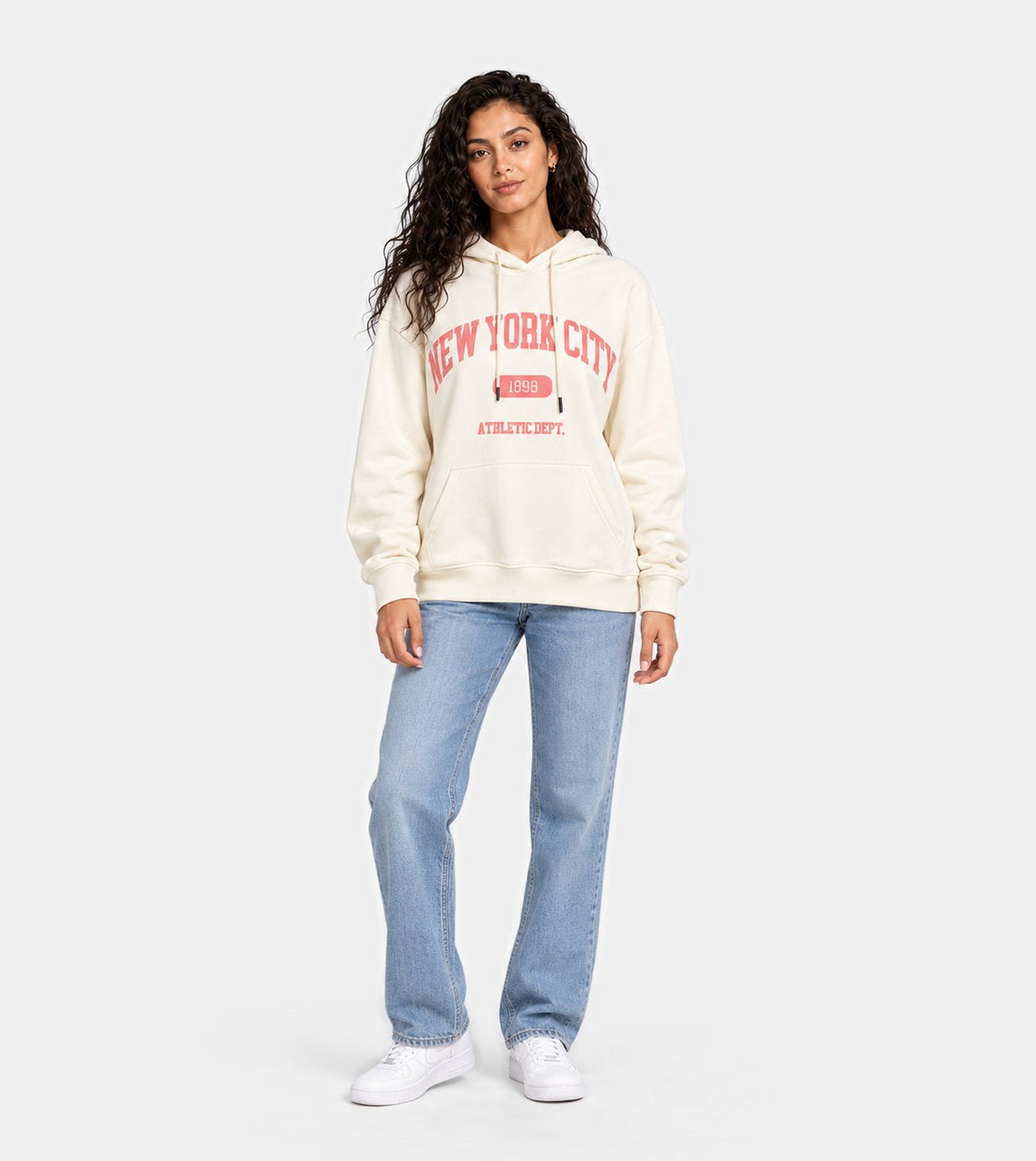 Women’s Off-White Hoodie | Red Cotton - Red Cotton