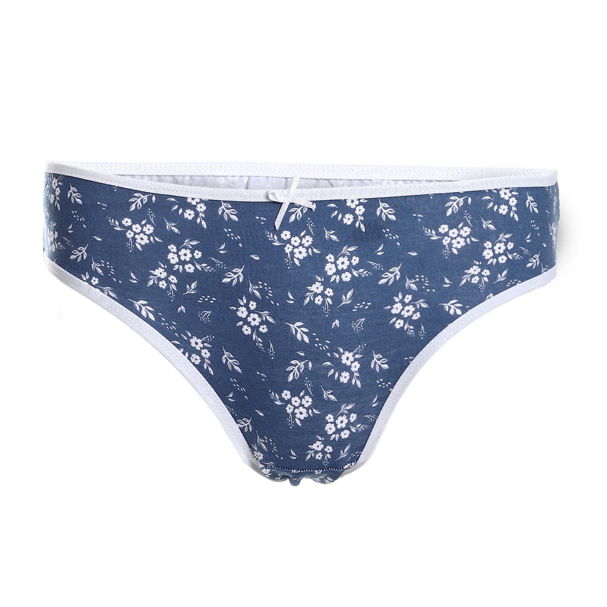 Women's Set Printed Strap - Top and Panty - Navy - Red Cotton