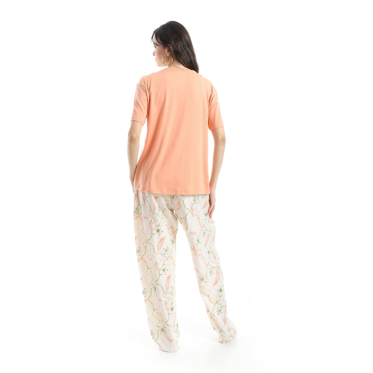 Women's Summer Pajama Floral Pants - Simon - Red Cotton