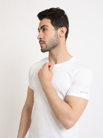 Undershirt for men, short sleeves, Requral fit from Red Cotton
